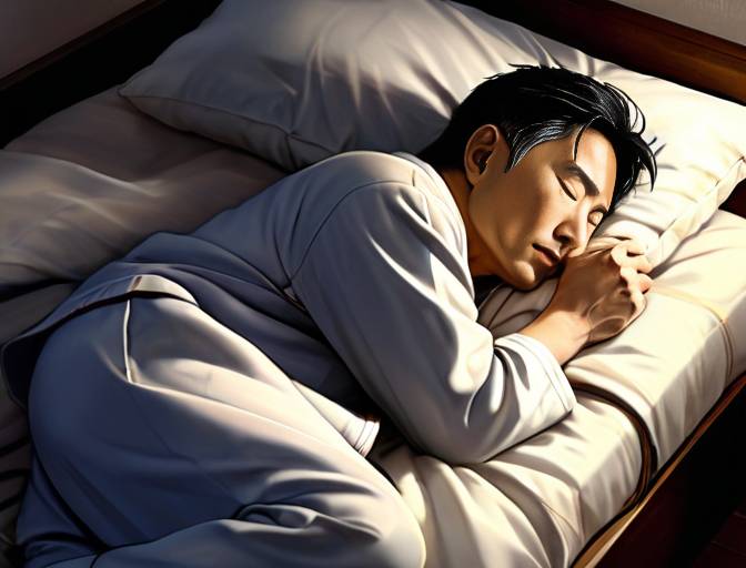 横向き寝で眠る男性の画像