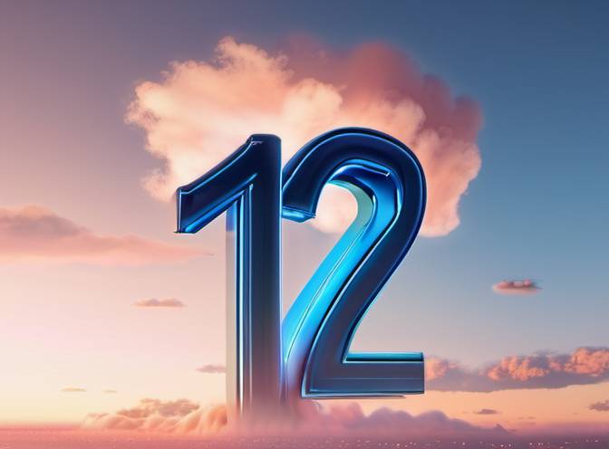 幻想的な背景に「12」が浮かび上がっている画像